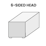 6-sided head
