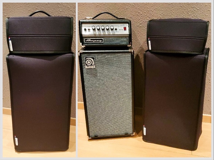 Shock-proof amp covers for Ampeg Micro VR + cab SVT 210